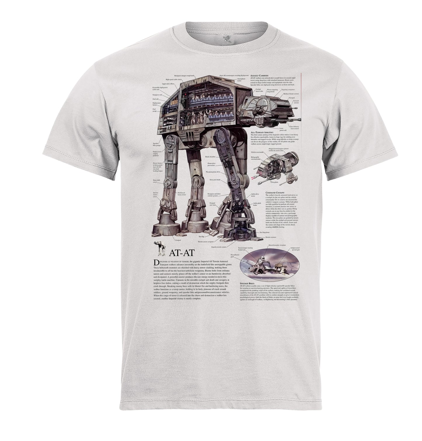 Μπλούζα της εταιρίας Pegasus λευκή με τύπωμα Star Wars AT - AT