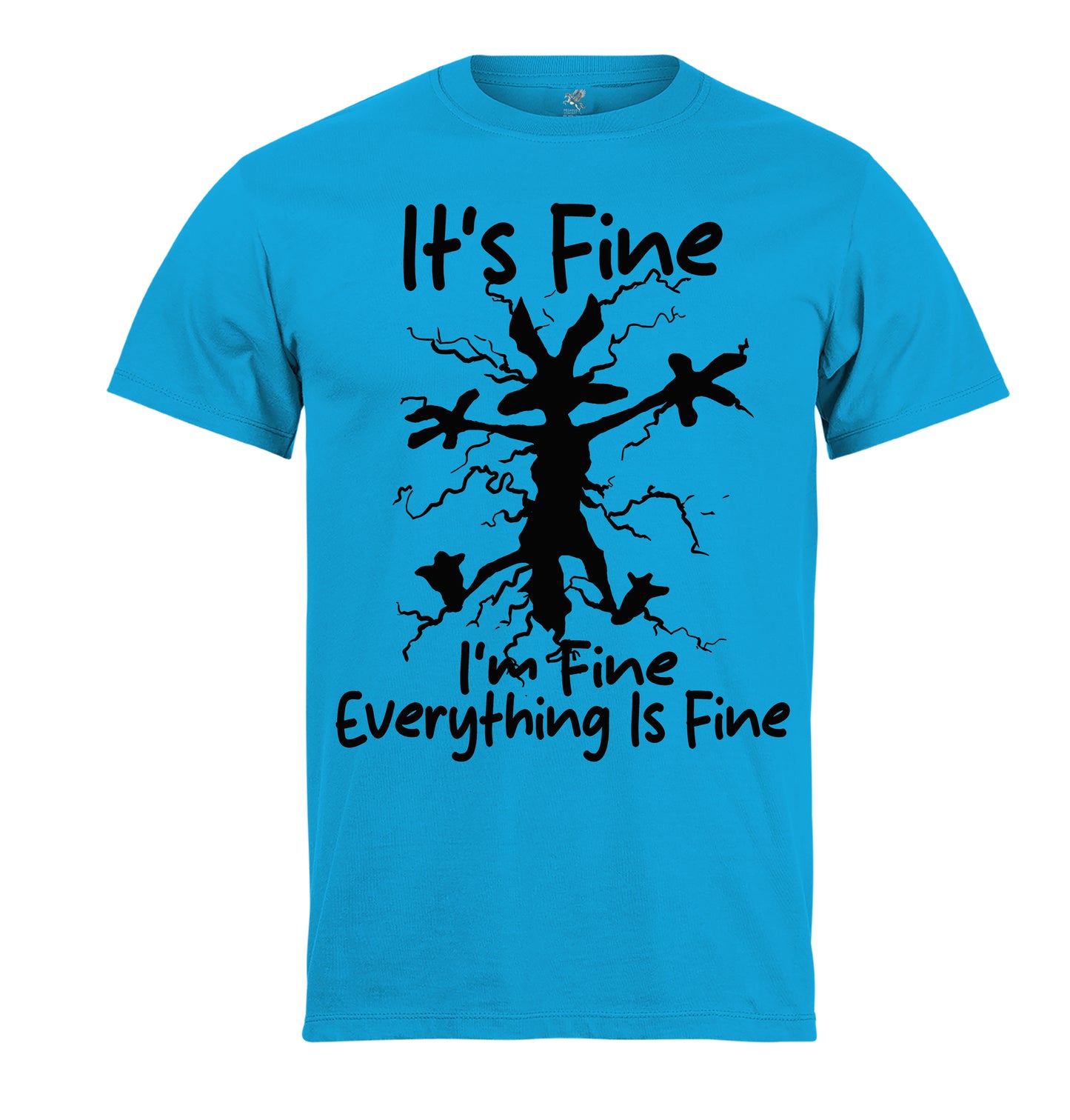 Μπλούζα της εταιρίας Pegasus τυρκουάζ με τύπωμα Coyote Everything is fine