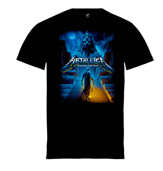 Μπλούζα της εταιρίας Pegasus μαύρη με τύπωμα Metallica Wherever I may Roam