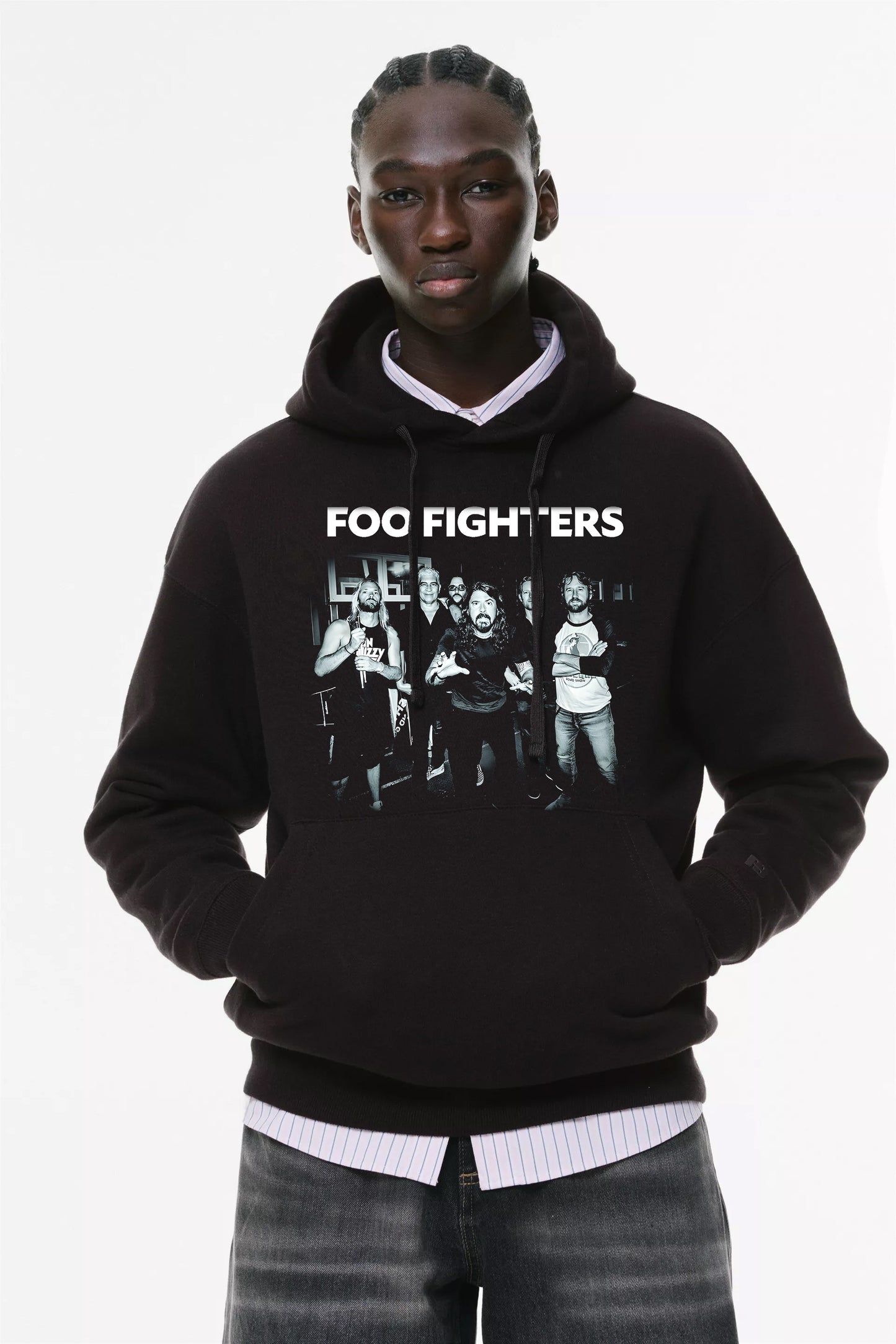 Φούτερ με κουκούλα και τσέπες Prenium ποιότητας της εταιρίας Lux in Tenebris με τύπωμα Foo Fighters