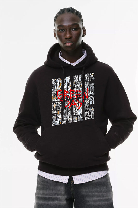 Φούτερ με κουκούλα και τσέπες Prenium ποιότητας της εταιρίας Lux in Tenebris με τύπωμα Green Day