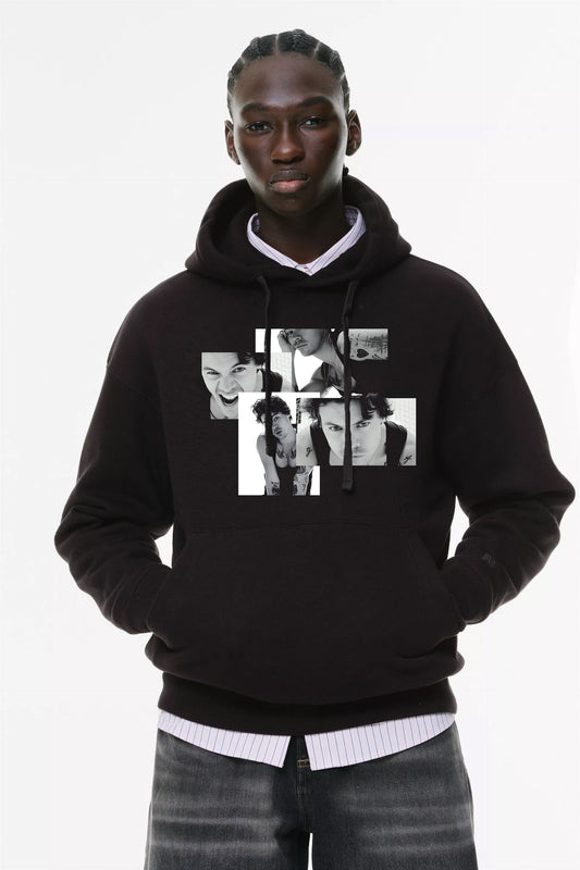 Φούτερ με κουκούλα και τσέπες Prenium ποιότητας της εταιρίας Lux in Tenebris με τύπωμα Harry Styles