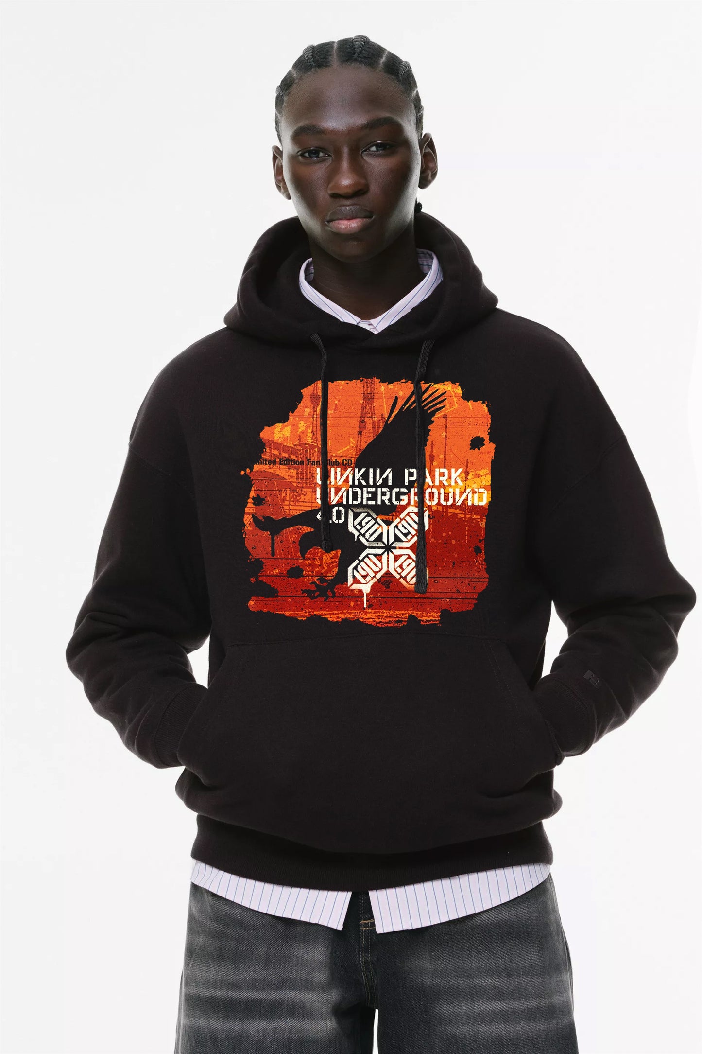 Φούτερ με κουκούλα και τσέπες Prenium ποιότητας της εταιρίας Lux in Tenebris με τύπωμα Linkin Park