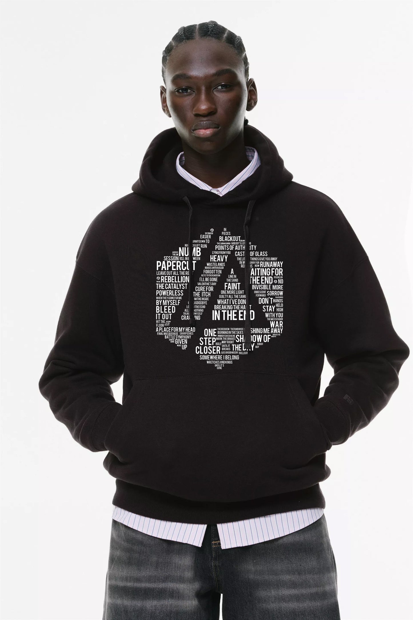 Φούτερ με κουκούλα και τσέπες Prenium ποιότητας της εταιρίας Lux in Tenebris με τύπωμα Linkin Park