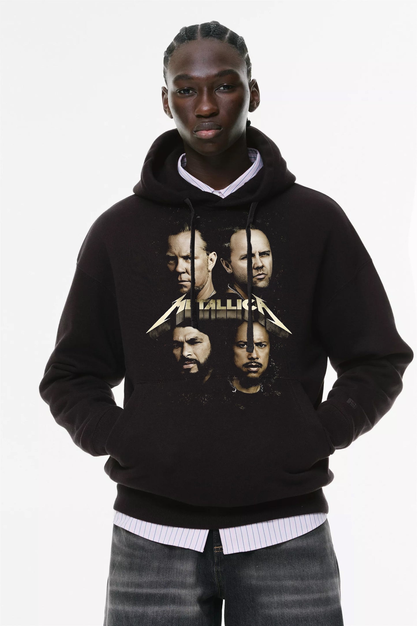 Φούτερ με κουκούλα και τσέπες Prenium ποιότητας της εταιρίας Lux in Tenebris με τύπωμα Metallica