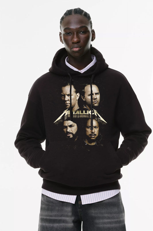 Φούτερ με κουκούλα και τσέπες Prenium ποιότητας της εταιρίας Lux in Tenebris με τύπωμα Metallica