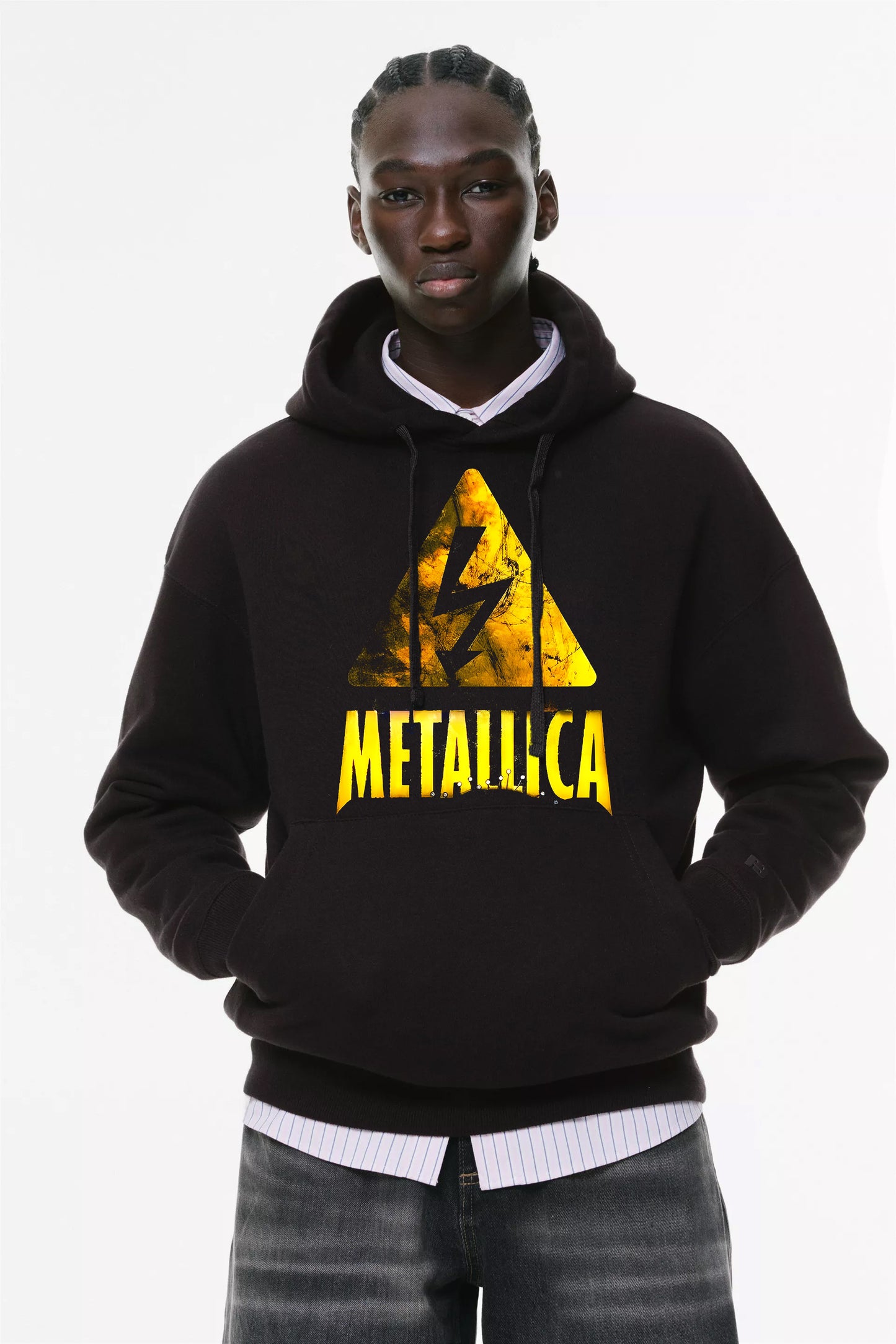 Φούτερ με κουκούλα και τσέπες Prenium ποιότητας της εταιρίας Lux in Tenebris με τύπωμα Metallica