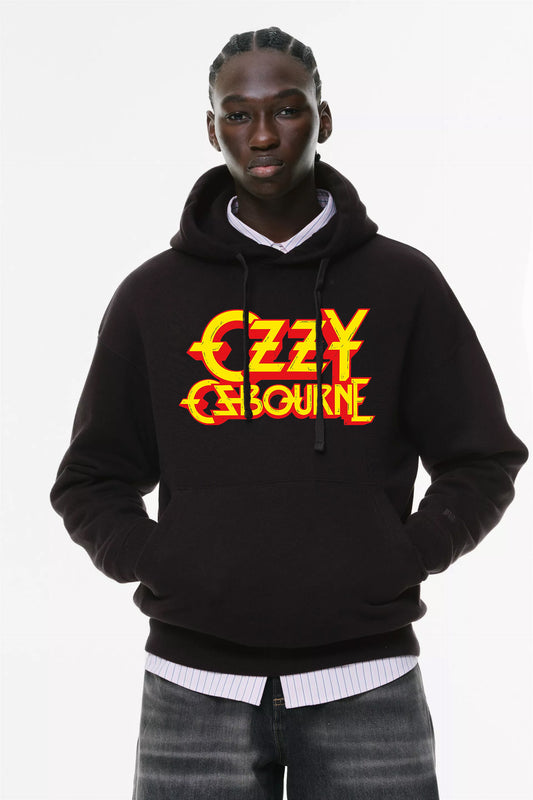 Φούτερ με κουκούλα και τσέπες Prenium ποιότητας της εταιρίας Lux in Tenebris με τύπωμα Ozzy Ozborn