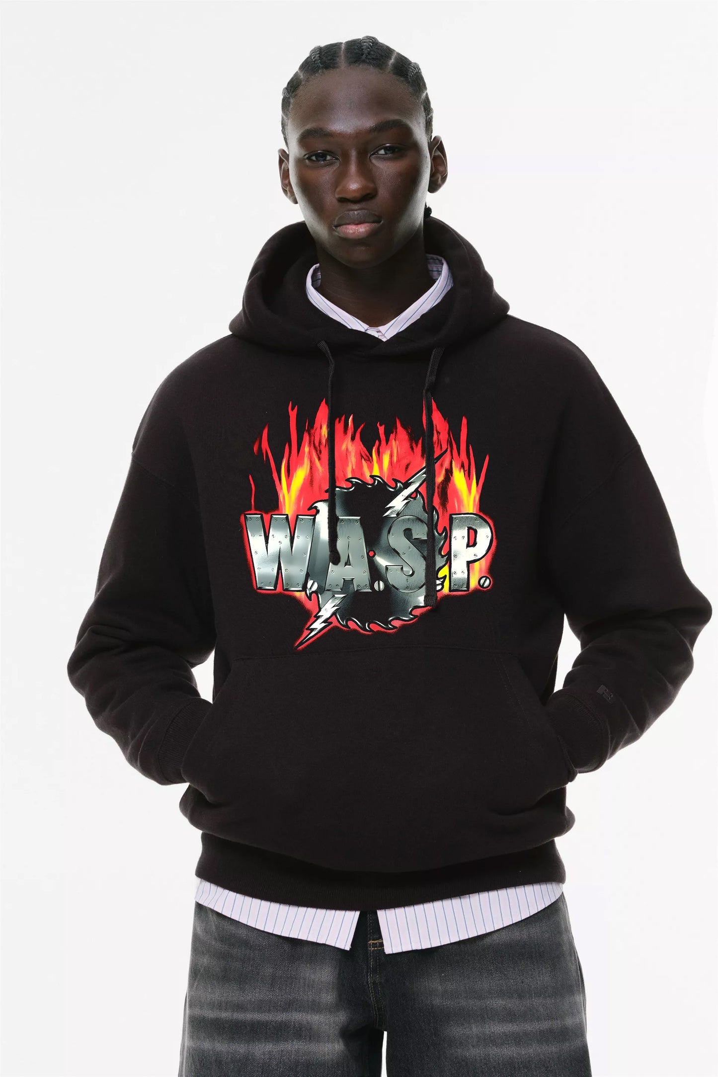 Φούτερ με κουκούλα και τσέπες Prenium ποιότητας της εταιρίας Lux in Tenebris με τύπωμα WASP