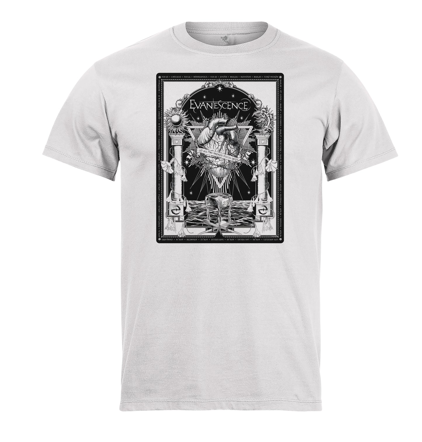 Μπλούζα της εταιρίας Pegasus λευκή με τύπωμα Evanesence