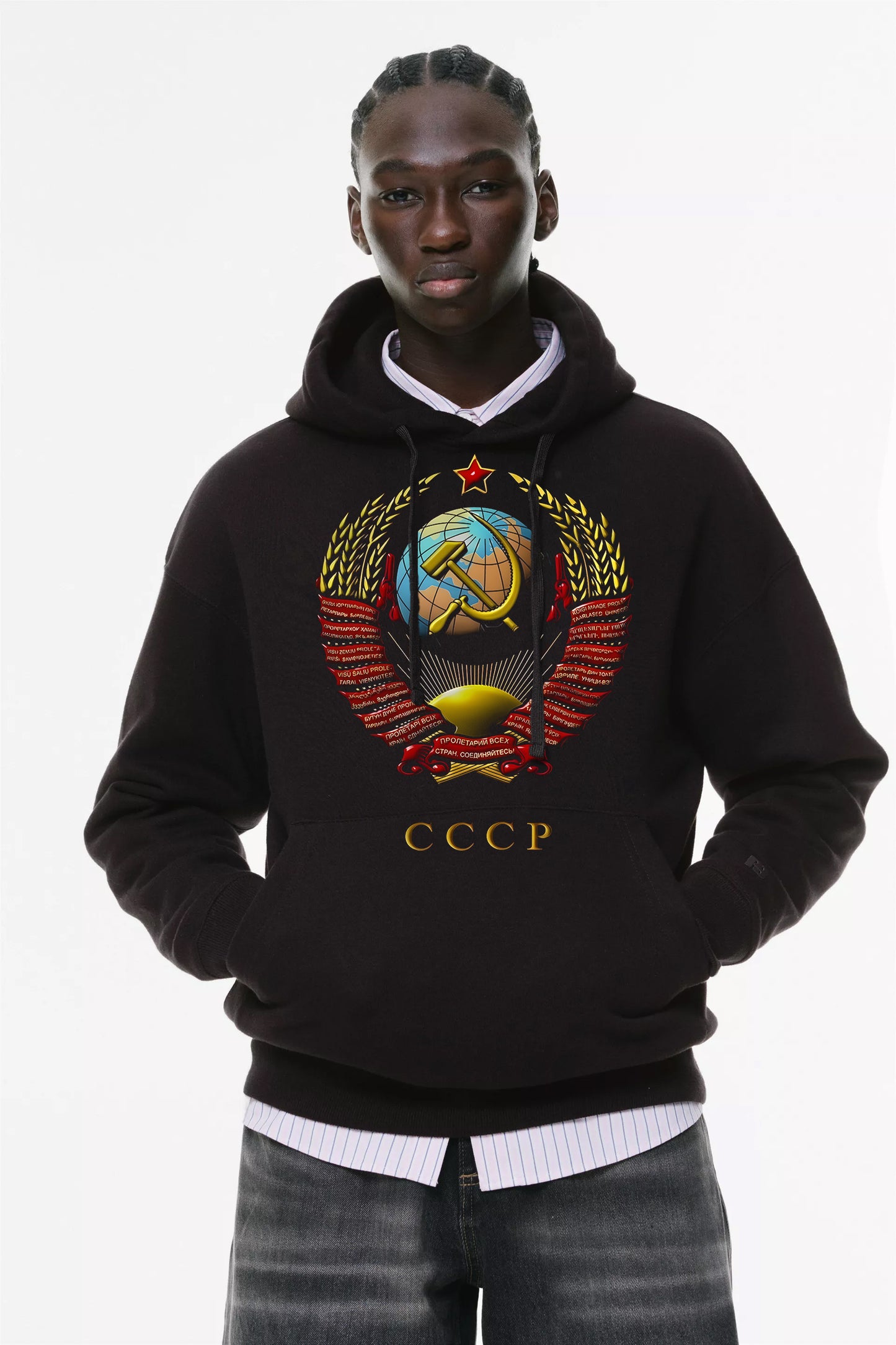 Φούτερ με κουκούλα και τσέπες Prenium ποιότητας της εταιρίας Lux in Tenebris με τύπωμα CCCP