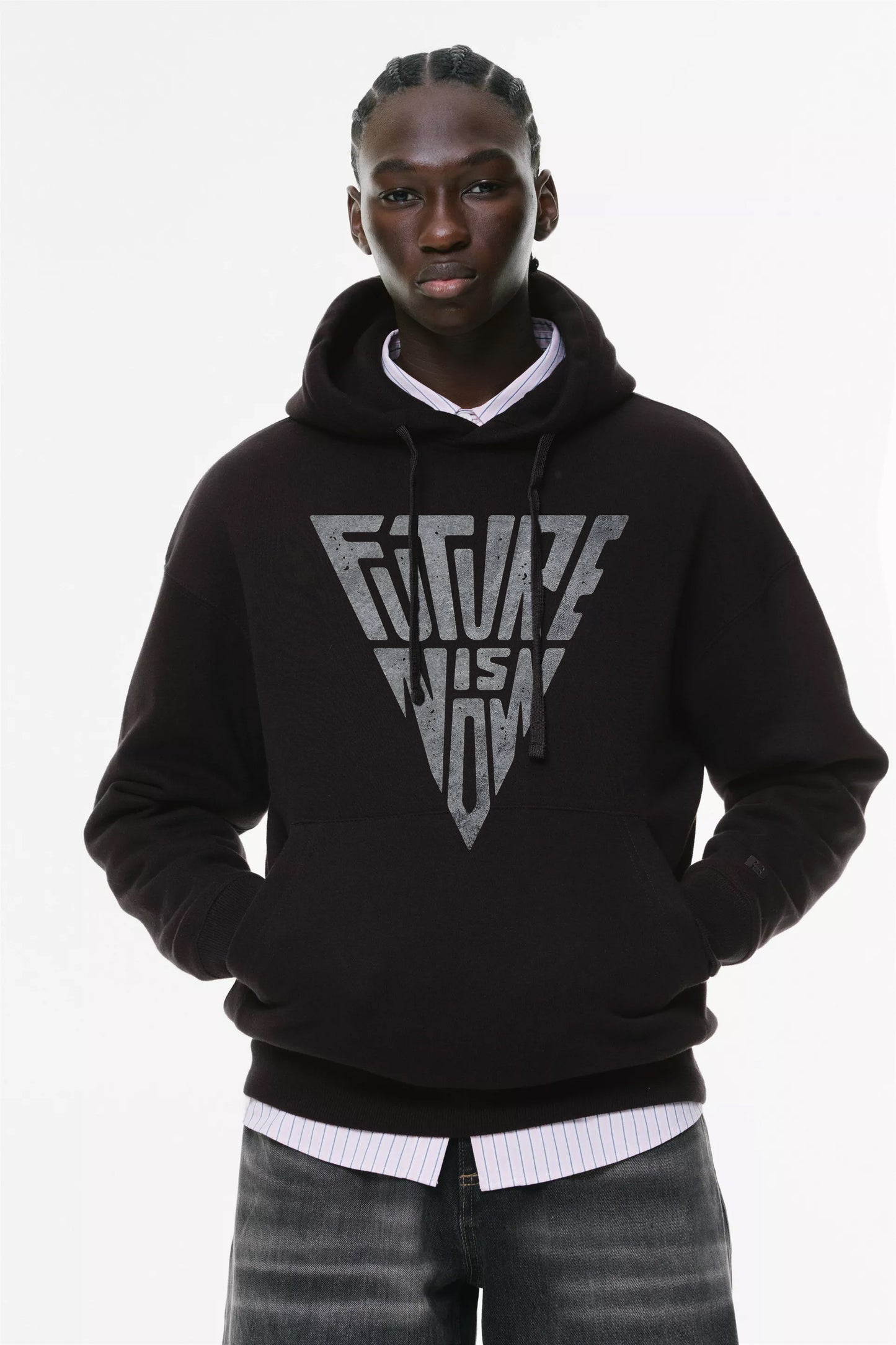 Φούτερ με κουκούλα και τσέπες Prenium ποιότητας της εταιρίας Lux in Tenebris με τύπωμα Future is Now