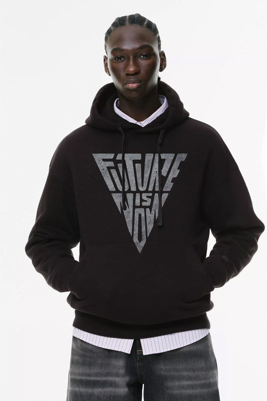 Φούτερ με κουκούλα και τσέπες Prenium ποιότητας της εταιρίας Lux in Tenebris με τύπωμα Future is Now