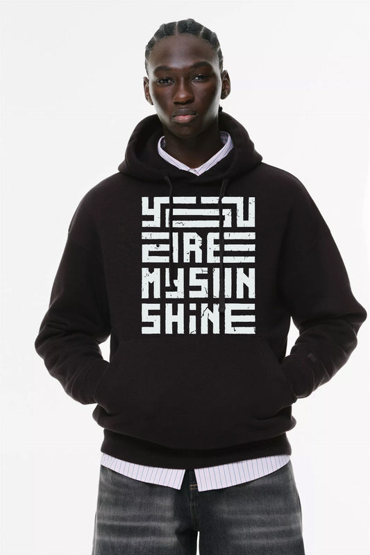 Φούτερ με κουκούλα και τσέπες Prenium ποιότητας της εταιρίας Lux in Tenebris με τύπωμα Urban art - paper bird