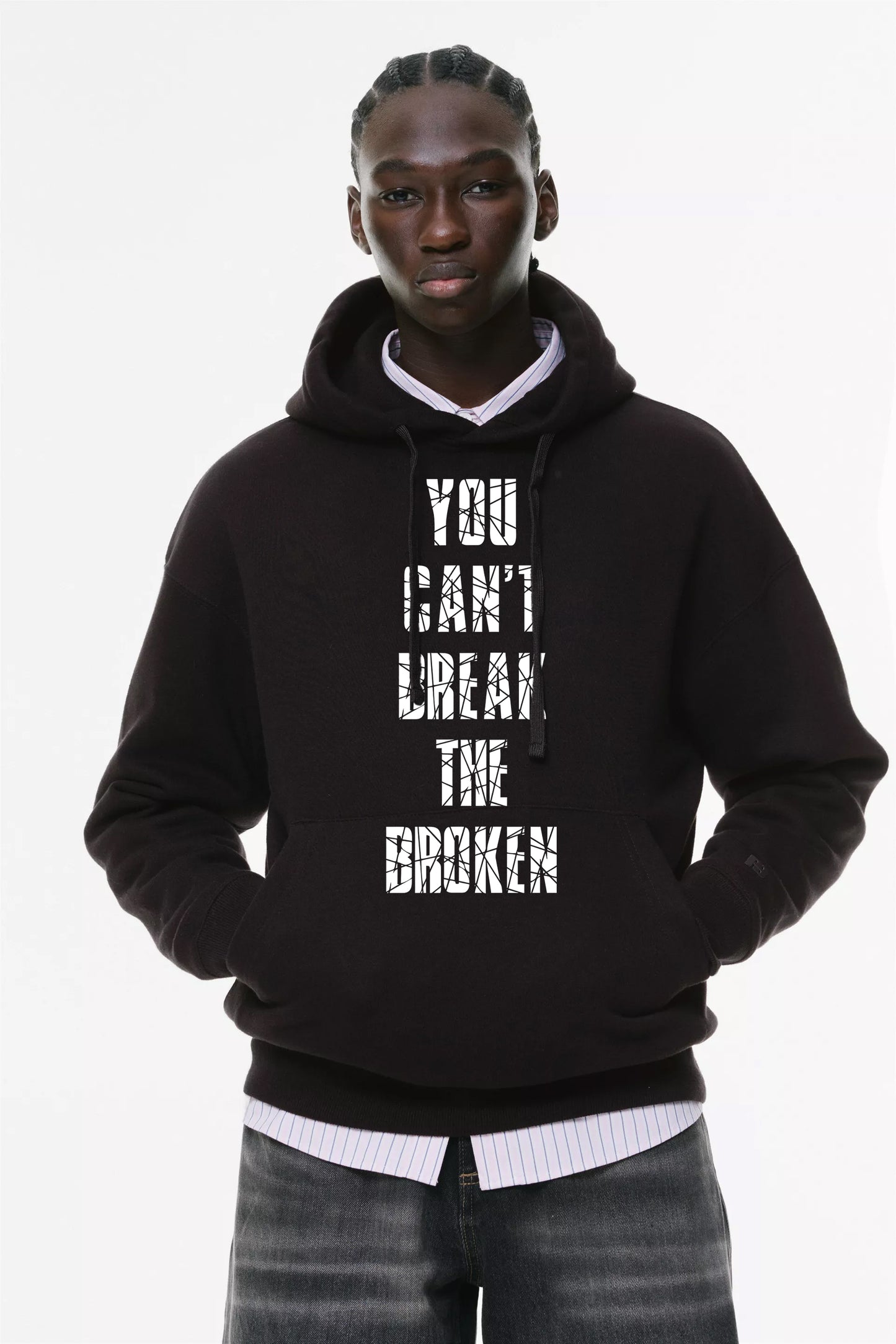 Φούτερ με κουκούλα και τσέπες Prenium ποιότητας της εταιρίας Lux in Tenebris με τύπωμα You are my Sunshine