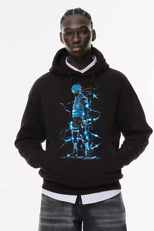 Φούτερ με κουκούλα και τσέπες Prenium ποιότητας της εταιρίας Lux in Tenebris με τύπωμα Anime Art Design