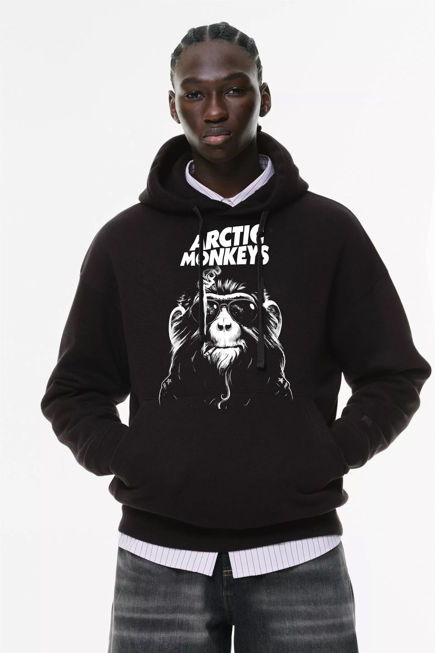 Φούτερ με κουκούλα και τσέπες Prenium ποιότητας της εταιρίας Lux in Tenebris με τύπωμα Arctic Monkeys