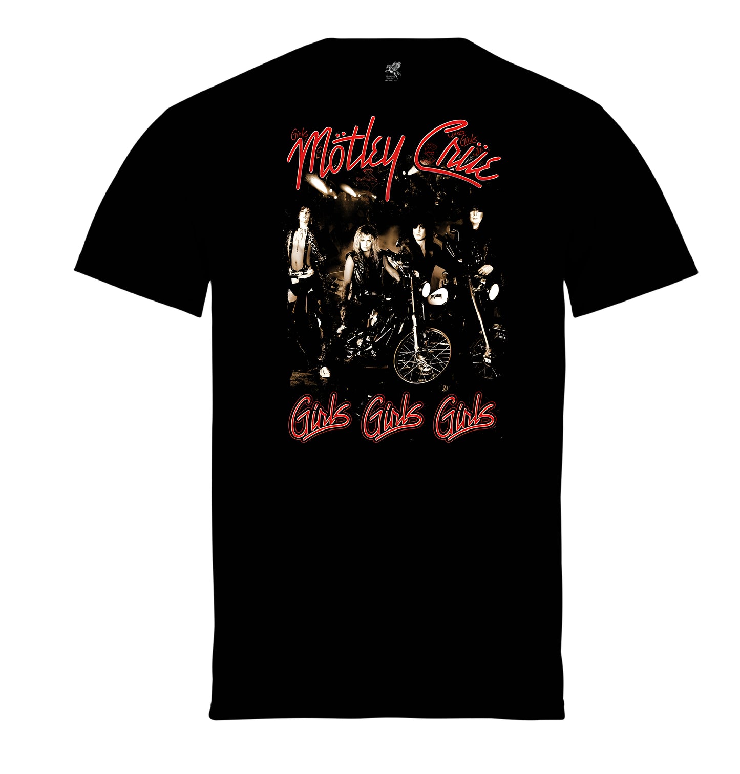 Μπλούζα της εταιρίας Pegasus μαύρη με τύπωμα Moltey Crue