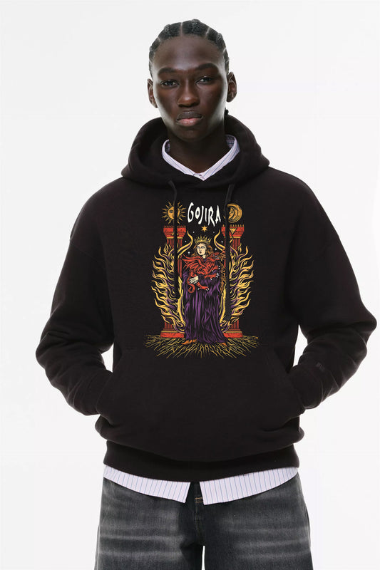 Φούτερ με κουκούλα και τσέπες Prenium ποιότητας της εταιρίας Lux in Tenebris με τύπωμα Gojira