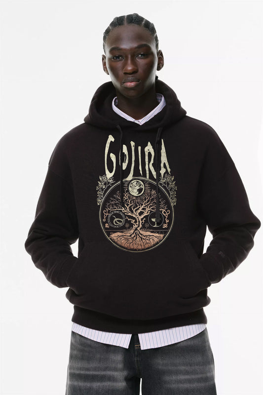 Φούτερ με κουκούλα και τσέπες Prenium ποιότητας της εταιρίας Lux in Tenebris με τύπωμα Gojira