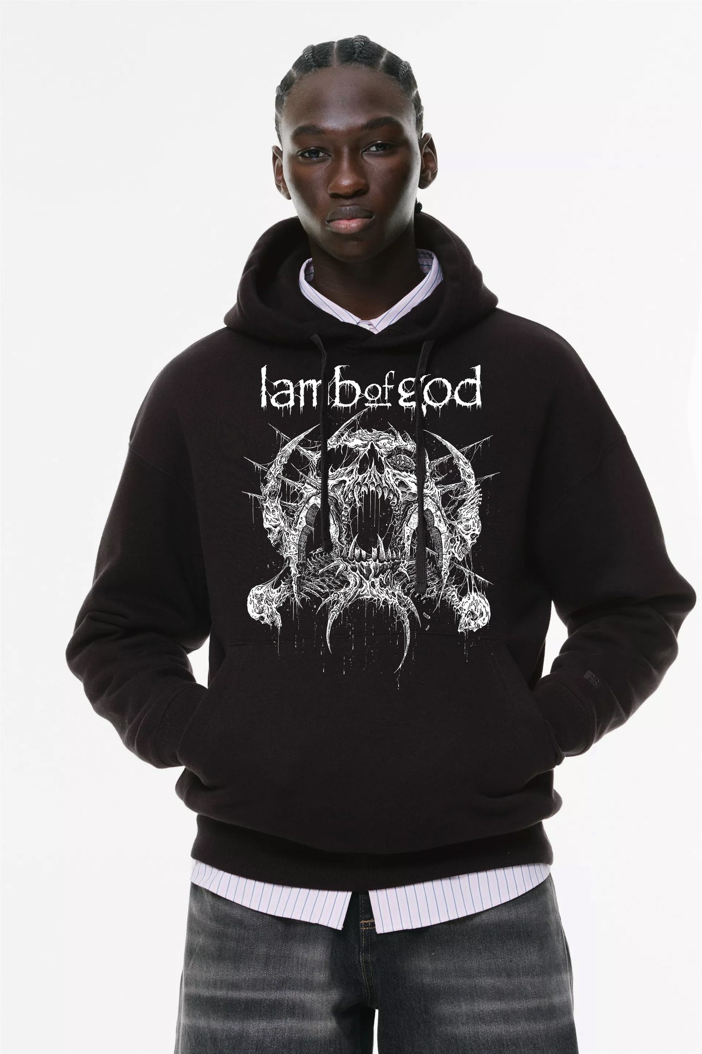 Φούτερ με κουκούλα και τσέπες Prenium ποιότητας της εταιρίας Lux in Tenebris με τύπωμα Lamp of God