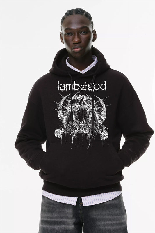 Φούτερ με κουκούλα και τσέπες Prenium ποιότητας της εταιρίας Lux in Tenebris με τύπωμα Lamp of God