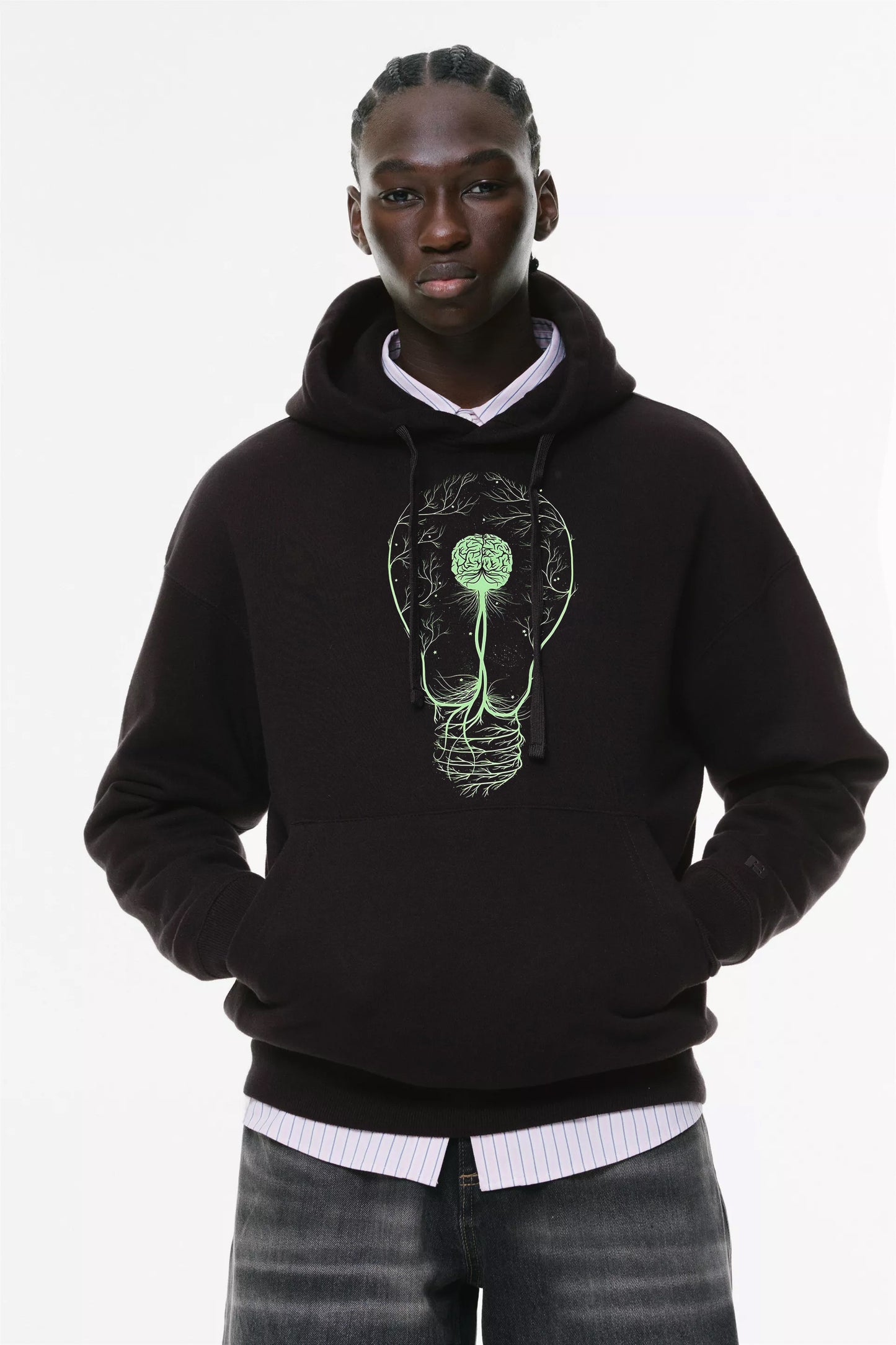 Φούτερ με κουκούλα και τσέπες Prenium ποιότητας της εταιρίας Lux in Tenebris με τύπωμα Lamp Nature Art - Φύση και τέχνη