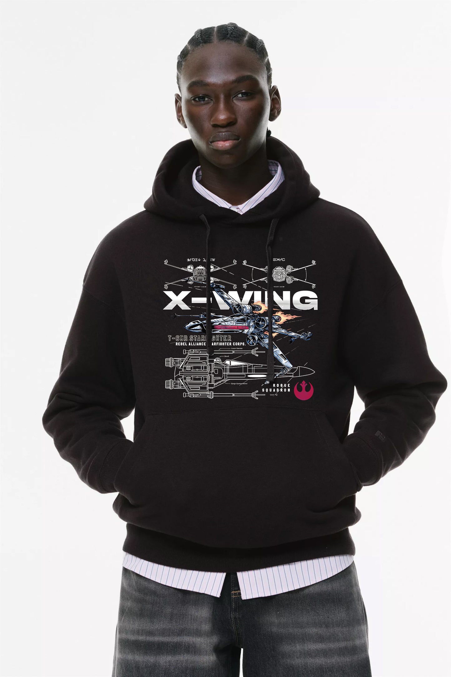 Φούτερ με κουκούλα και τσέπες Prenium ποιότητας της εταιρίας Lux in Tenebris με τύπωμα X-Wing Rebels - Star Wars