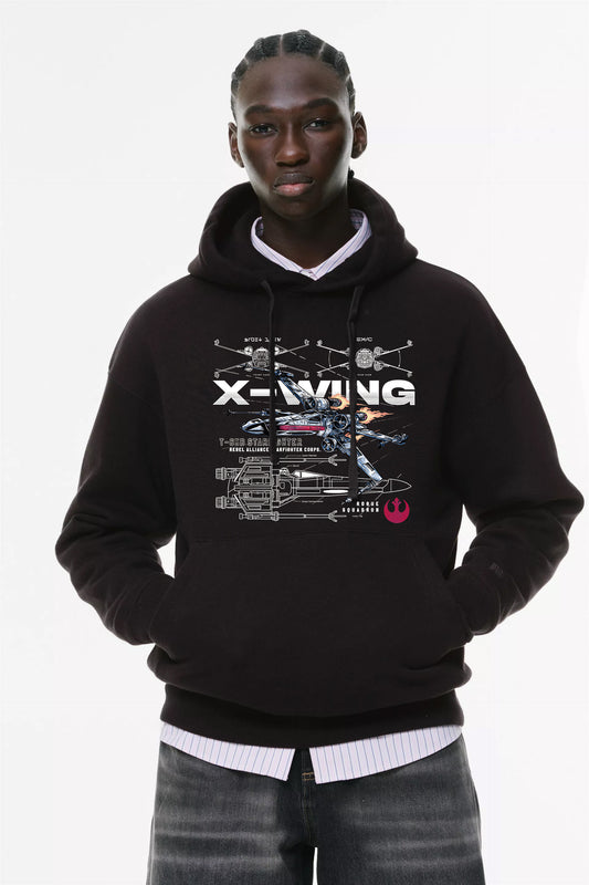 Φούτερ με κουκούλα και τσέπες Prenium ποιότητας της εταιρίας Lux in Tenebris με τύπωμα X-Wing Rebels - Star Wars