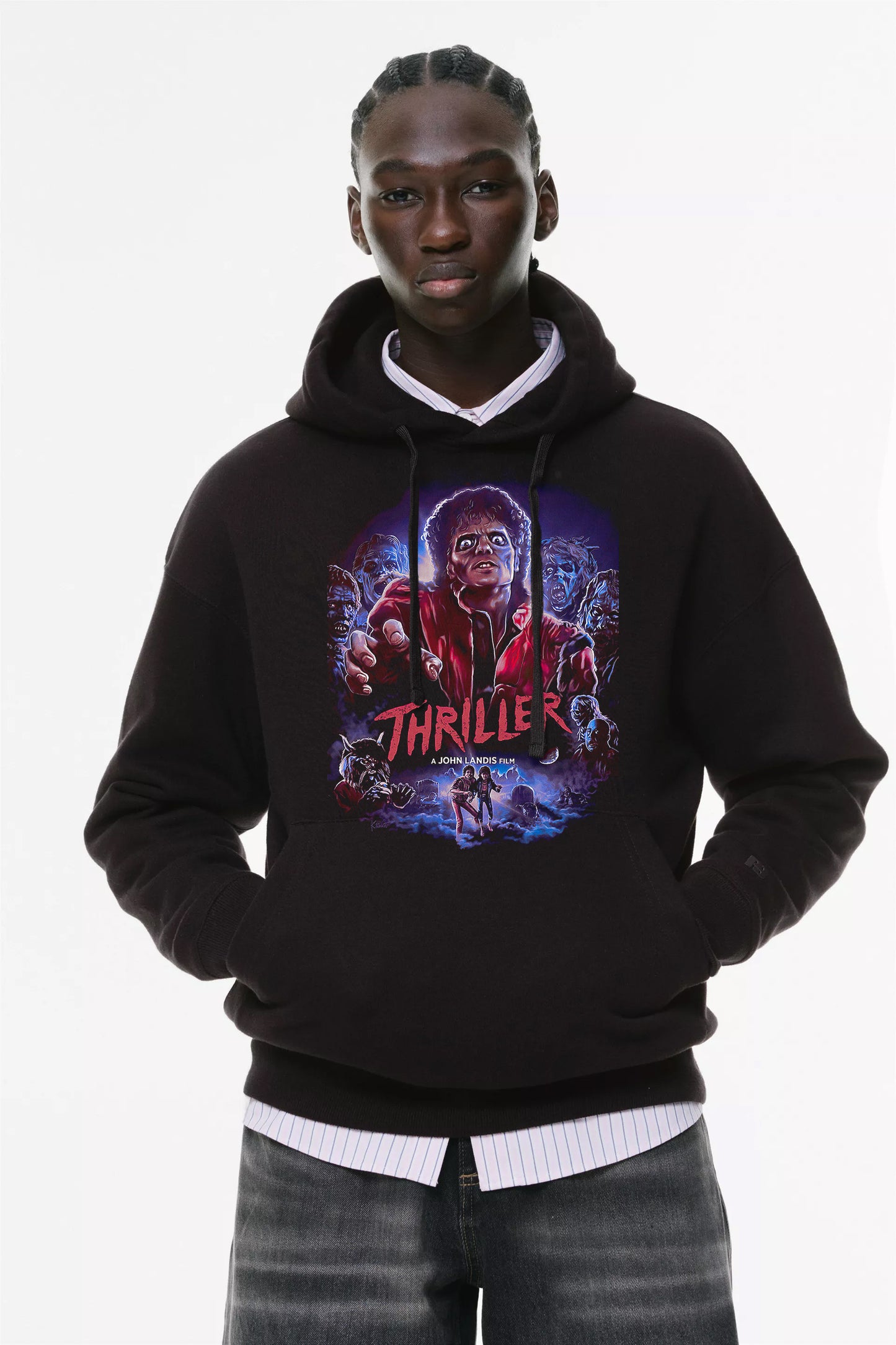 Φούτερ με κουκούλα και τσέπες Prenium ποιότητας της εταιρίας Lux in Tenebris με τύπωμα Michael Jackson - The Thriller