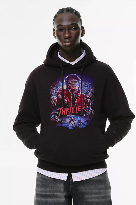Φούτερ με κουκούλα και τσέπες Prenium ποιότητας της εταιρίας Lux in Tenebris με τύπωμα Michael Jackson - The Thriller
