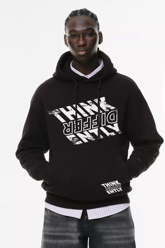 Φούτερ με κουκούλα και τσέπες Prenium ποιότητας της εταιρίας Lux in Tenebris με τύπωμα Think Differently