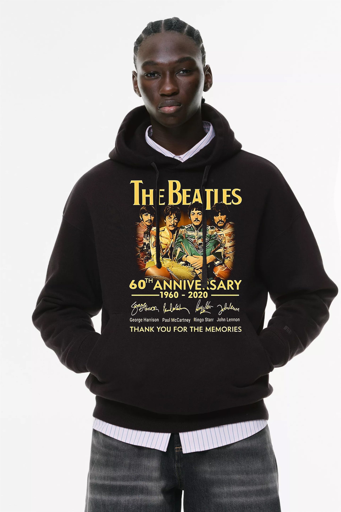 Φούτερ με κουκούλα και τσέπες Prenium ποιότητας της εταιρίας Lux in Tenebris με τύπωμα The Beatles