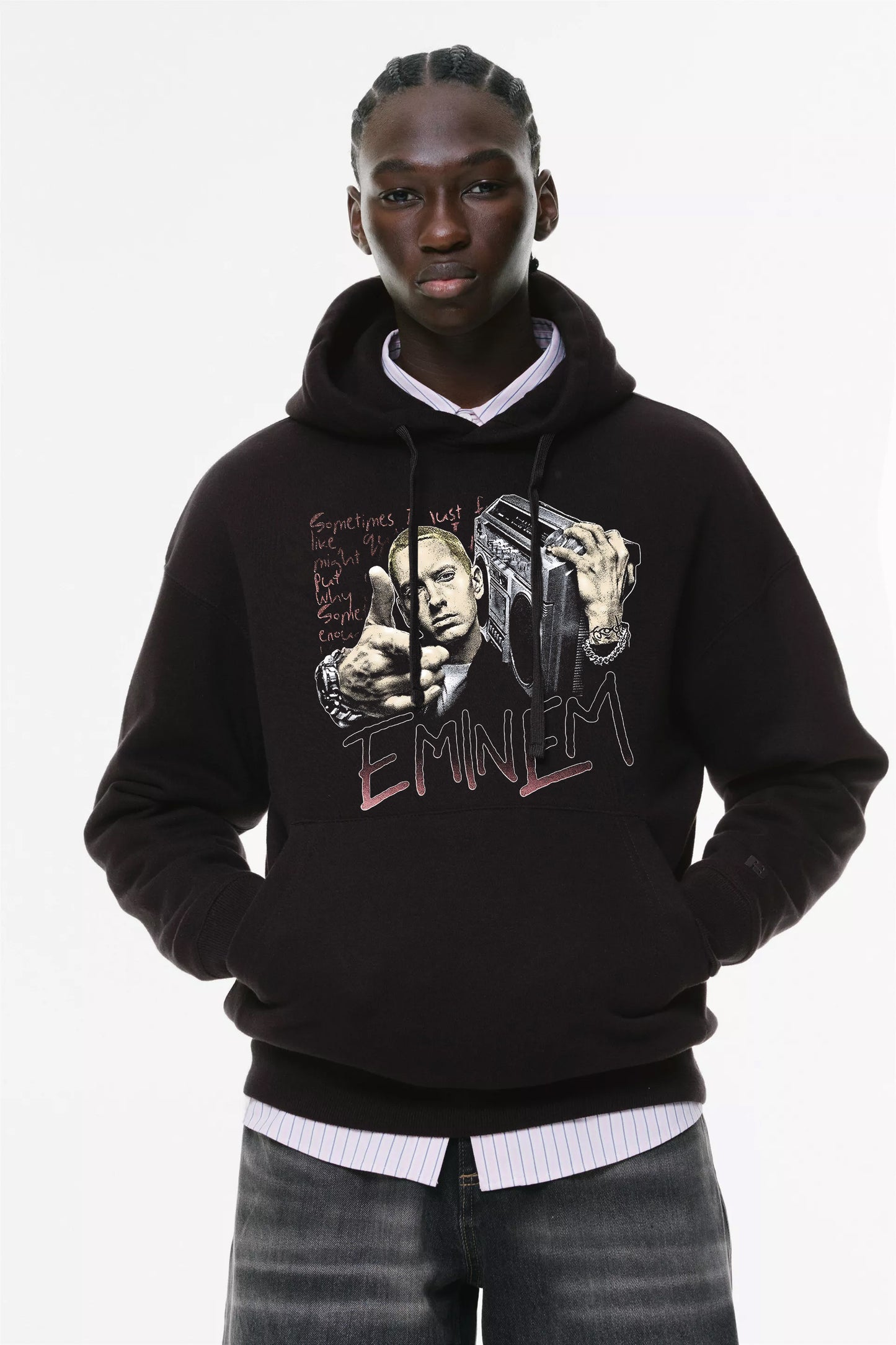 Φούτερ με κουκούλα και τσέπες Prenium ποιότητας της εταιρίας Lux in Tenebris με τύπωμα Eminem