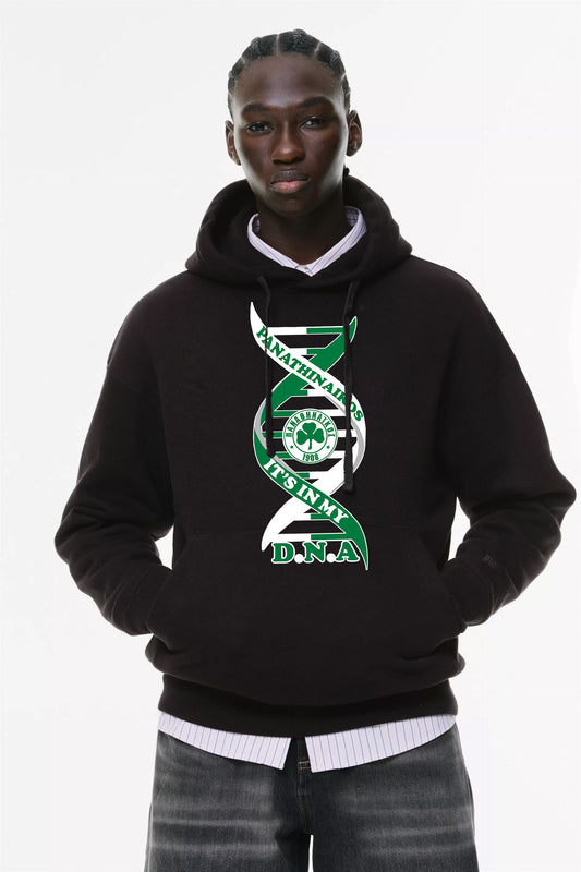 Φούτερ με κουκούλα και τσέπες Prenium ποιότητας της εταιρίας Lux in Tenebris με τύπωμα Panathinaikos