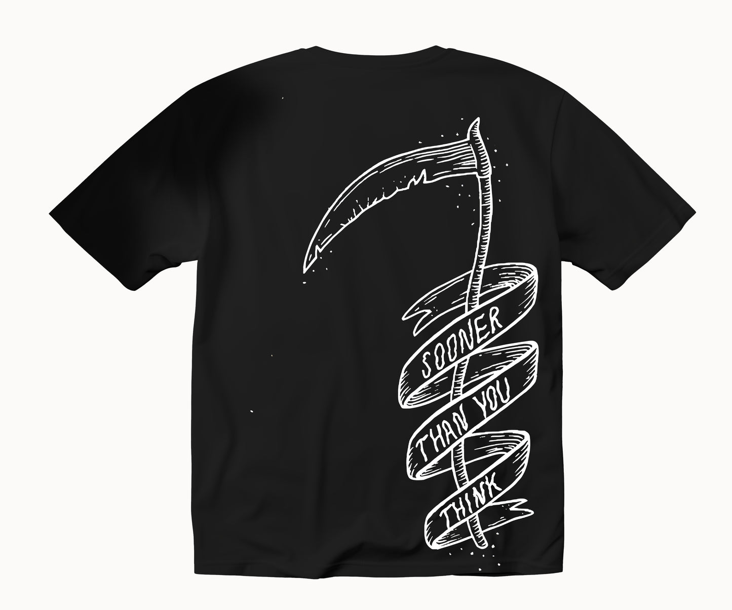 Μπλούζα μακό 100% βαμβάκι Prenium Ποιότητας της LIT - Momento Mori Collection με τύπωμα Δρεπάνι - θάνατος