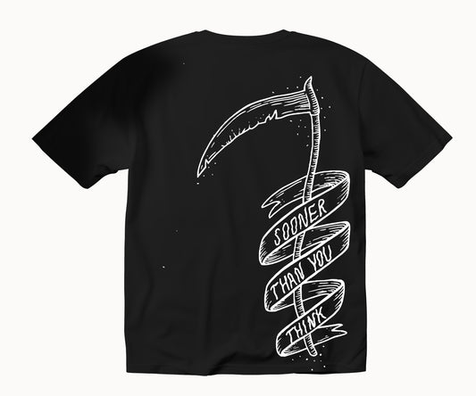 Μπλούζα μακό 100% βαμβάκι Prenium Ποιότητας της LIT - Momento Mori Collection με τύπωμα Δρεπάνι - θάνατος