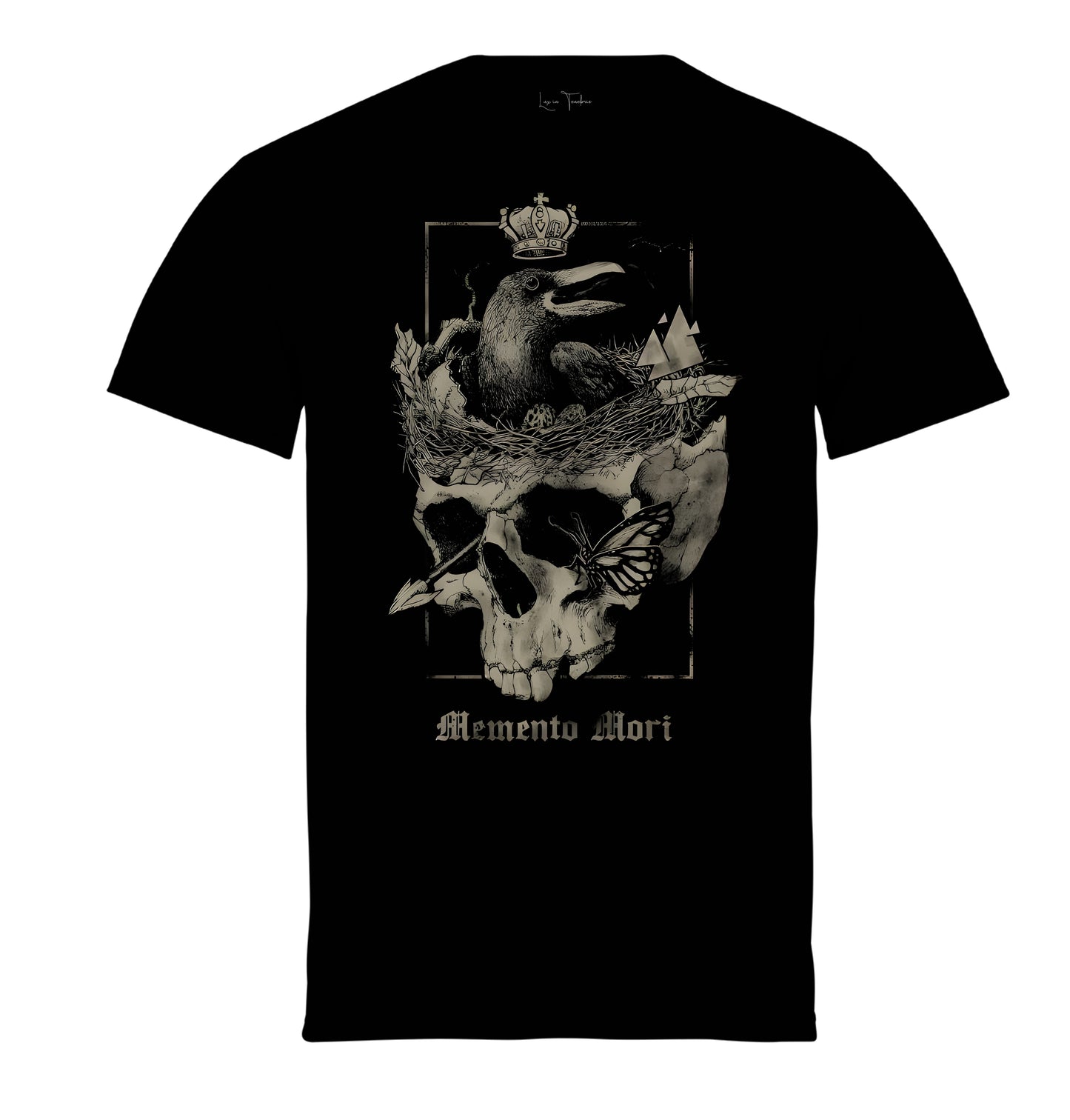 Μπλούζα μακό 100% βαμβάκι Prenium Ποιότητας της LIT - Momento Mori Collection με τύπωμα Memento Mori Κρανίο