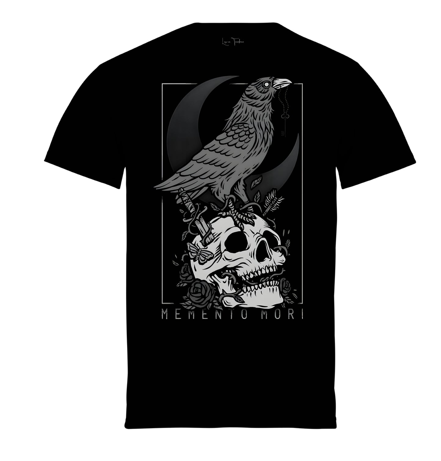 Μπλούζα μακό 100% βαμβάκι Prenium Ποιότητας της LIT - Momento Mori Collection με τύπωμα Memento Mori Κρανίο