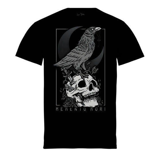 Μπλούζα μακό 100% βαμβάκι Prenium Ποιότητας της LIT - Momento Mori Collection με τύπωμα Memento Mori Κρανίο