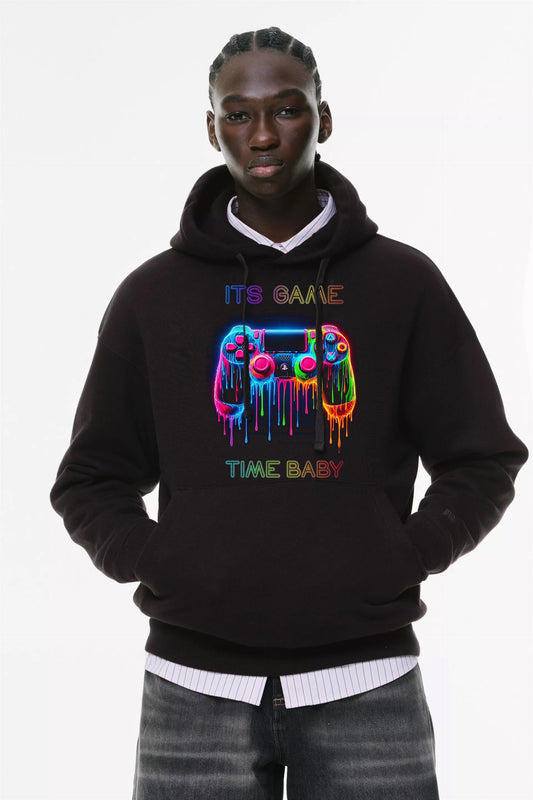 Φούτερ με κουκούλα και τσέπες Prenium ποιότητας της εταιρίας Lux in Tenebris με τύπωμα Gamers Art