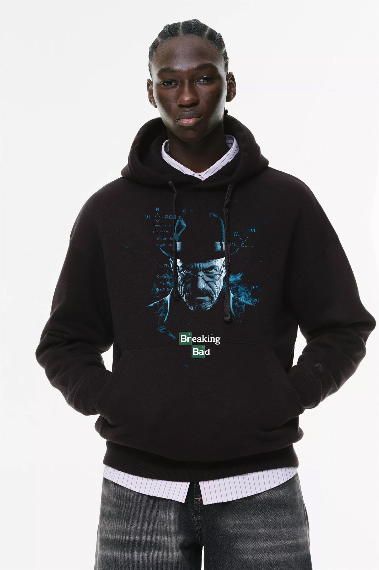 Φούτερ με κουκούλα και τσέπες Prenium ποιότητας της εταιρίας Lux in Tenebris με τύπωμα Breaking Bad
