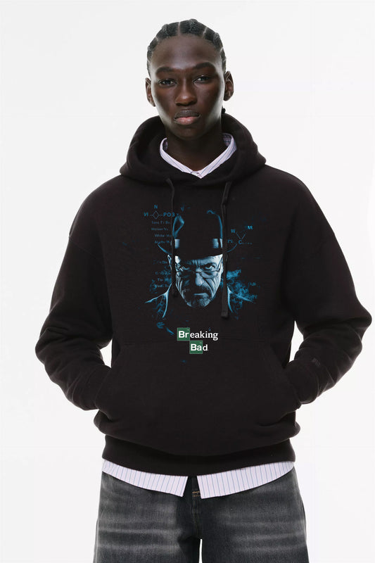 Φούτερ με κουκούλα και τσέπες Prenium ποιότητας της εταιρίας Lux in Tenebris με τύπωμα Breaking Bad