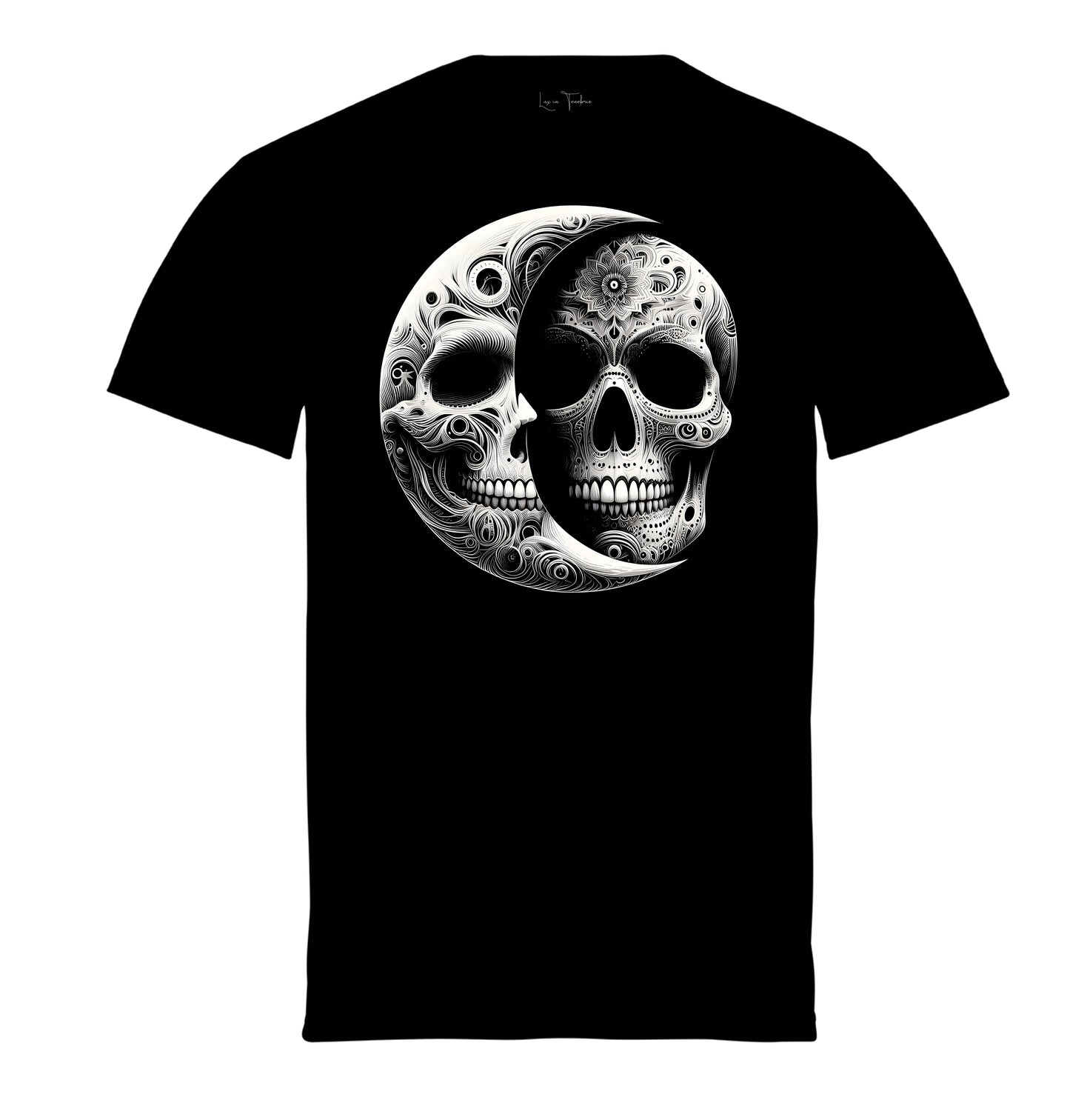 Μπλούζα μακό 100% βαμβάκι Prenium Ποιότητας της LIT - Momento Mori Collection με τύπωμα Memento Mori Κρανίο & Φεγγάρι