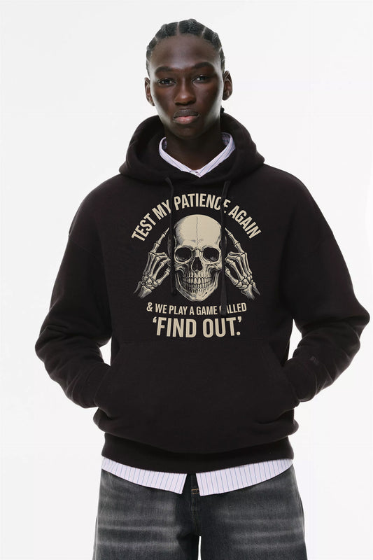 Φούτερ με κουκούλα και τσέπες Prenium Ποιότητας της LIT - Momento Mori Collection με τύπωμα Memento Mori Κρανίο