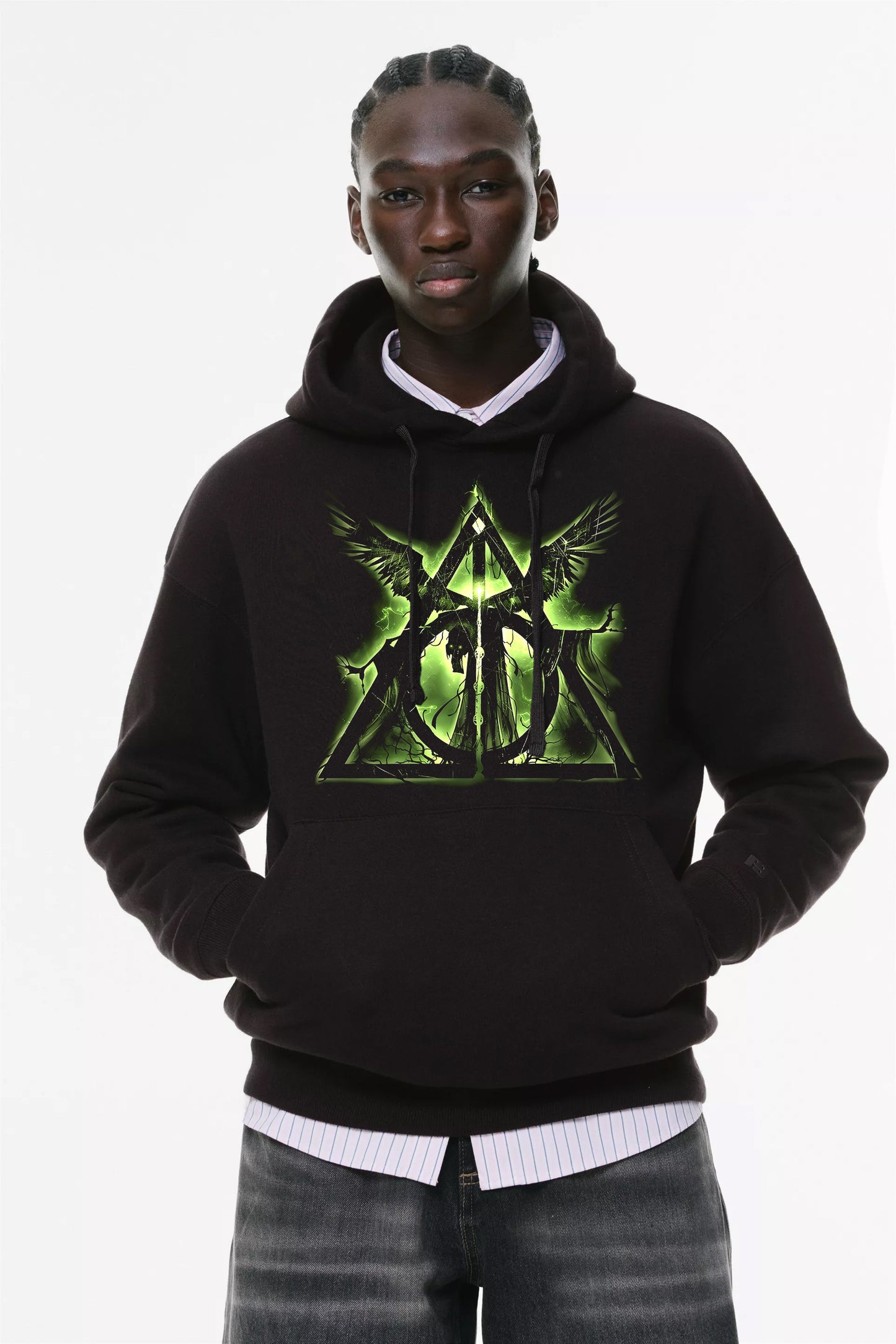 Φούτερ με κουκούλα και τσέπες Prenium ποιότητας της εταιρίας Lux in Tenebris με τύπωμα Harry Potter - The final Chapter