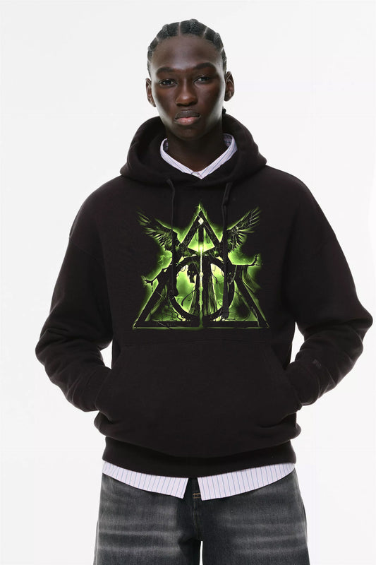 Φούτερ με κουκούλα και τσέπες Prenium ποιότητας της εταιρίας Lux in Tenebris με τύπωμα Harry Potter - The final Chapter