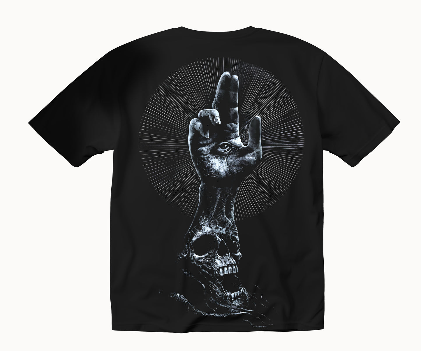 Μπλούζα μακό 100% βαμβάκι Prenium Ποιότητας της LIT - Momento Mori Collection με τύπωμα Memento Mori Κρανίο Παντόπτης