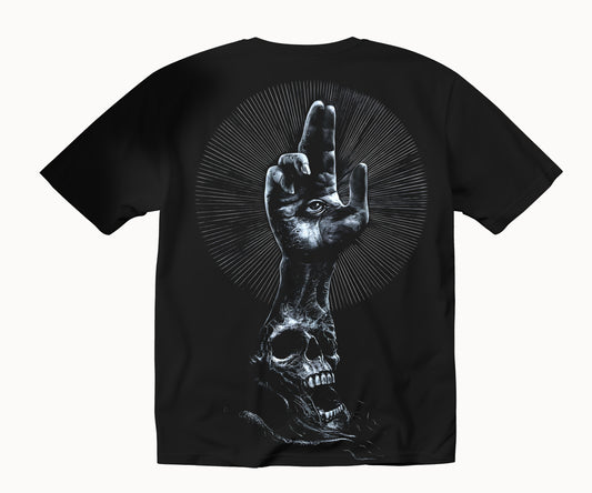 Μπλούζα μακό 100% βαμβάκι Prenium Ποιότητας της LIT - Momento Mori Collection με τύπωμα Memento Mori Κρανίο Παντόπτης