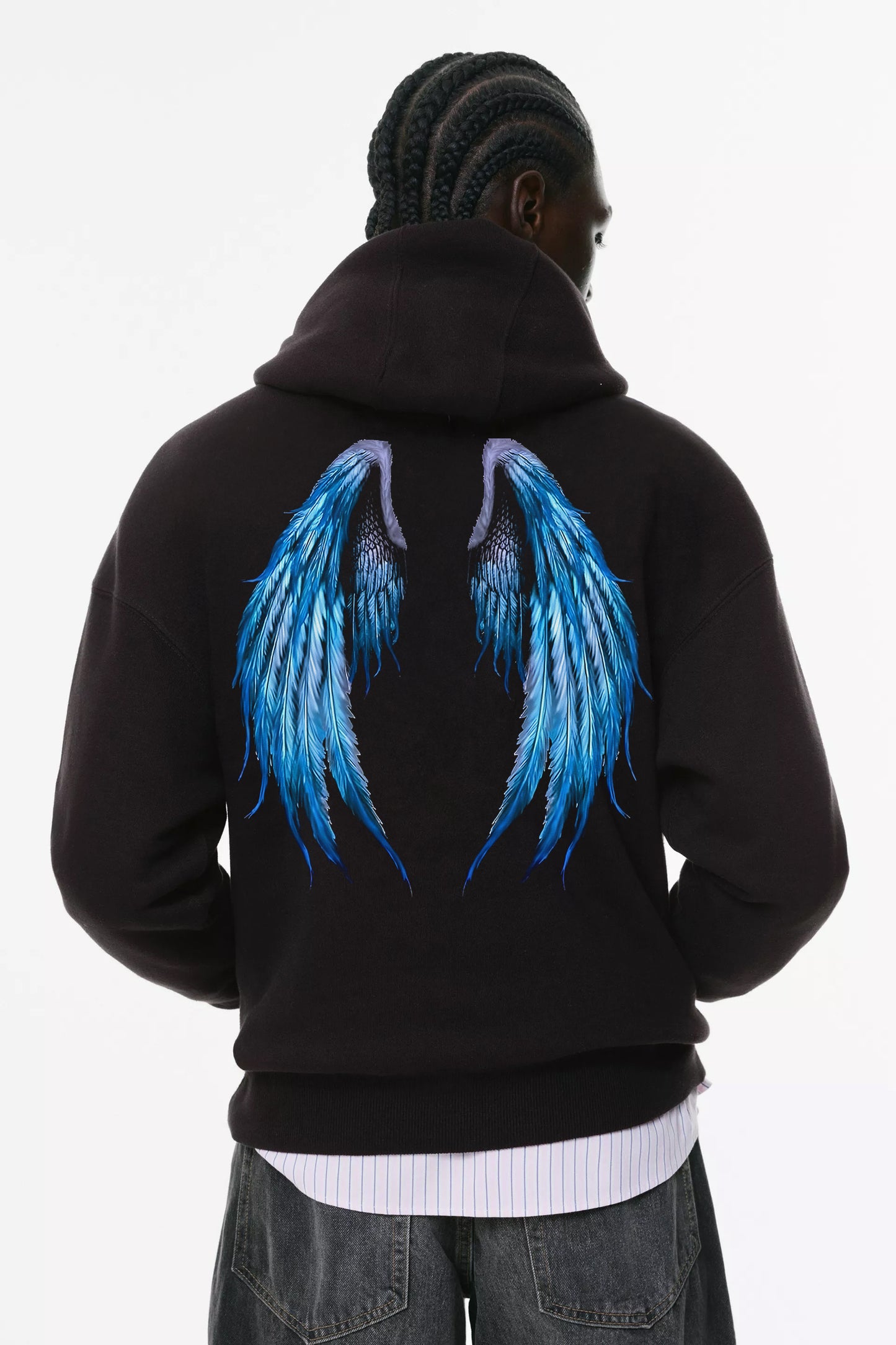 Φούτερ με κουκούλα και τσέπες Prenium Ποιότητας της LIT - Momento Mori Collection με τύπωμα Memento Mori Άγγελος